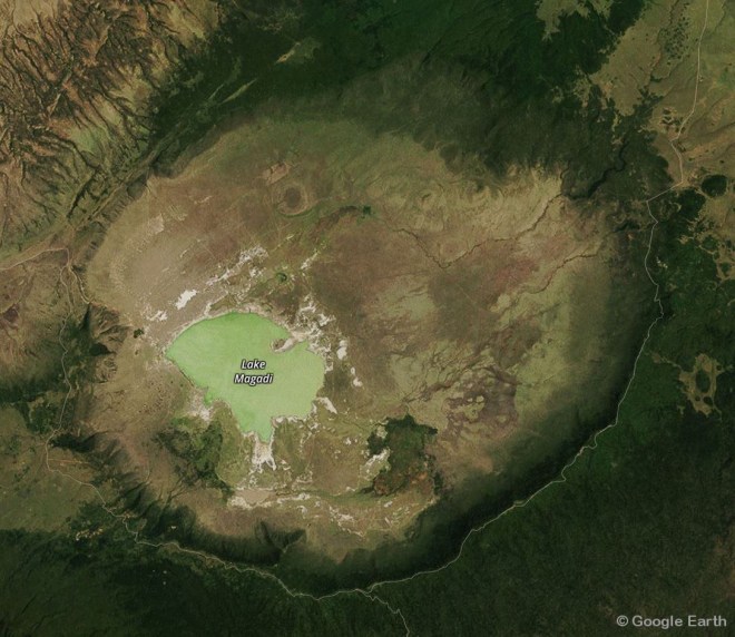 Image satellite du Cratère du Ngorongoro